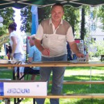 Malermeister Frank am Stand des BV Sellerhausen-Stünz